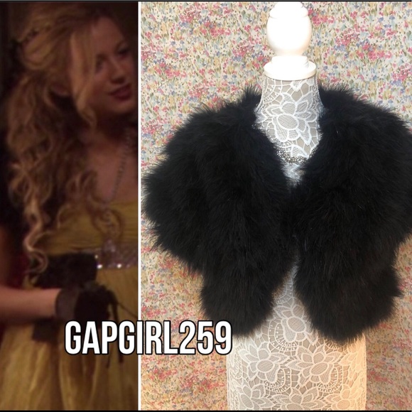 Valentino Jackets & Blazers - Vintage Valentino black feather shrug L